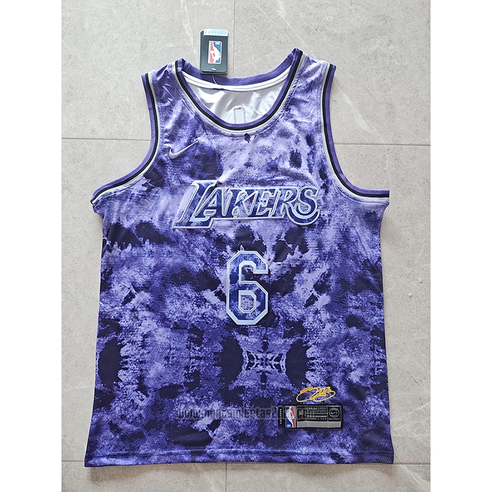 Camiseta Los Angeles Lakers LeBron James #6 Select Series 2023 Violeta